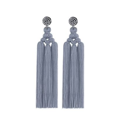 Tassel - Grey earrings