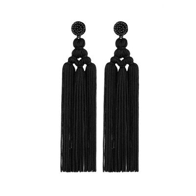 Tassel - Black earrings