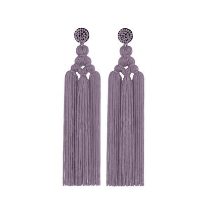 Tassel - purple earrings
