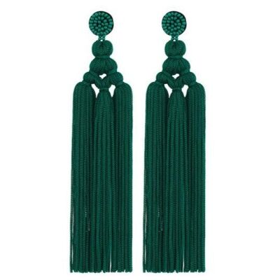 Tassel - Green earrings