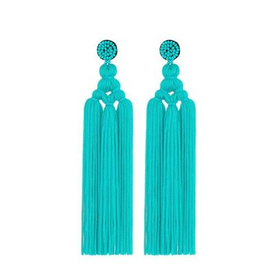 Tassel - Lake green earrings