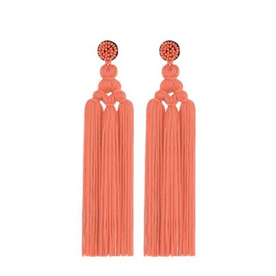 Tassel - Orange earrings