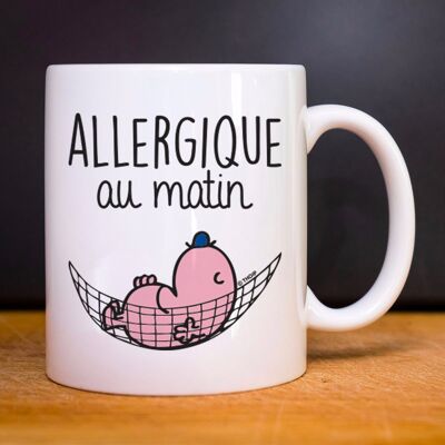 Mug blanc allergique au matin