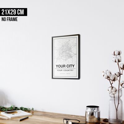 Your city - city map poster (a4) - no frame
