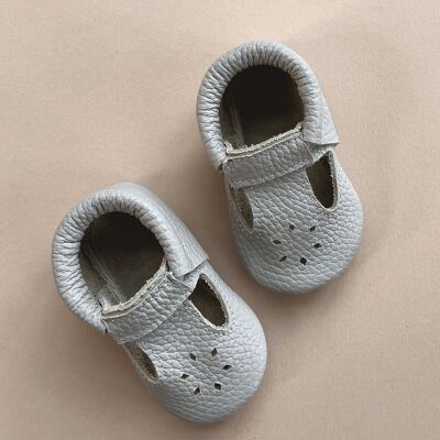 Leather Baby Moccasin shoe - Grey - Grey