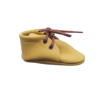 Leather Baby Boots - Mustard - Mustard