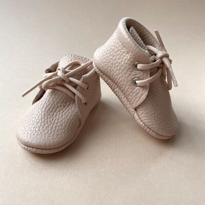 Leather Baby Boots - Blush - Blush