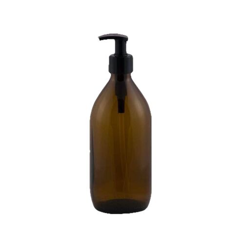 11 pcs. Glass Pharmacy bottle with pump 500 ml brown