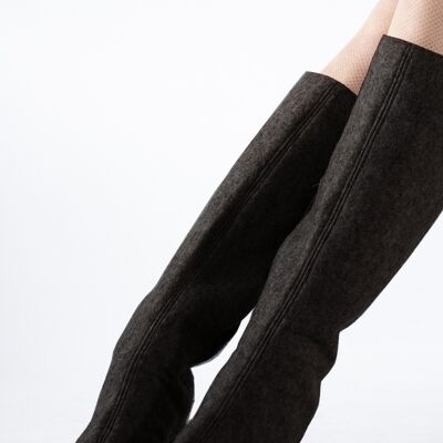 Jane, knee high - Anthracite 7-10-cm-3-4-inch