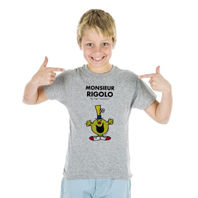 T-SHIRT grigio melange Monsieur Rigolo