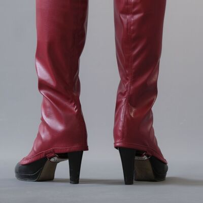 Fake leather gaiters Red| Size s/m