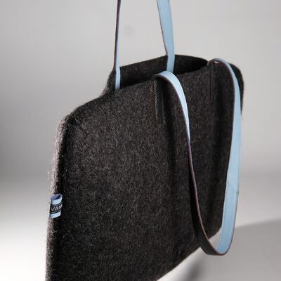 Shoulder bag Turtleneck | black mix or blond blend - Anthracite