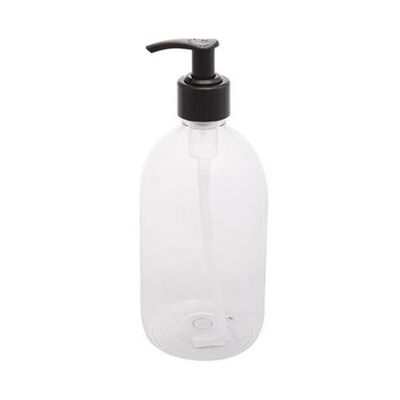 Apothekenflasche mit Pumpe 500 ml klar