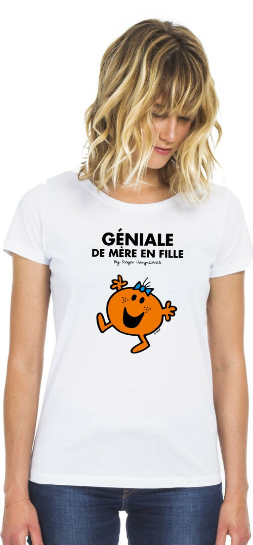 TSHIRT BLANC GÉNIALE DE MÈRE EN FILLE - Kid