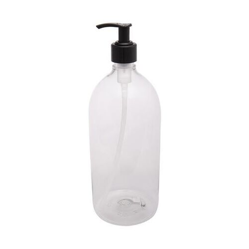Pharmacy bottle with pump 1 liter clear
