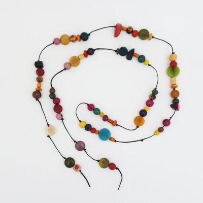 Lariat Eco-Necklace Multicoloured