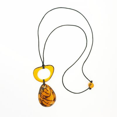 Tupi Tagua Nut Pendant - Yellow