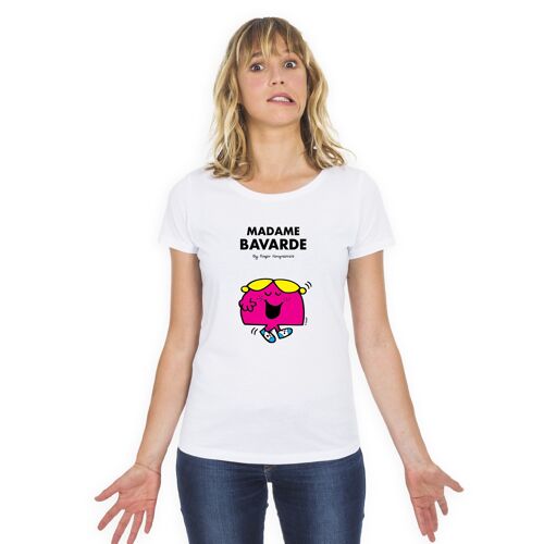 TSHIRT BLANC Madame bavarde