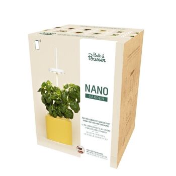 NANO Garden, Potager d'intérieur pour plantes ou aromates - Jaune Mimosa - Prêt à Pousser 4