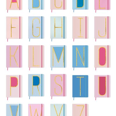 A: Alphabet Monogram Notebook / SKU107