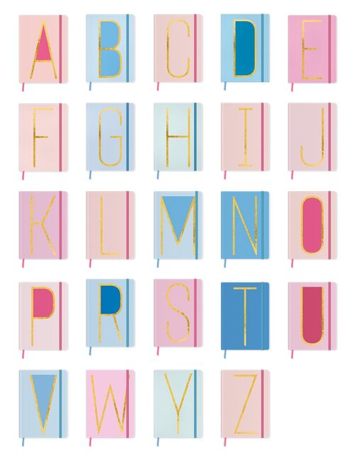E: Alphabet Monogram Notebook/ SKU111