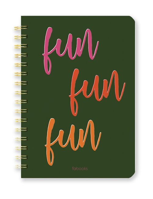 Fun Fun Fun Notebook – Lined, Hardcover, Spiral / SKU131