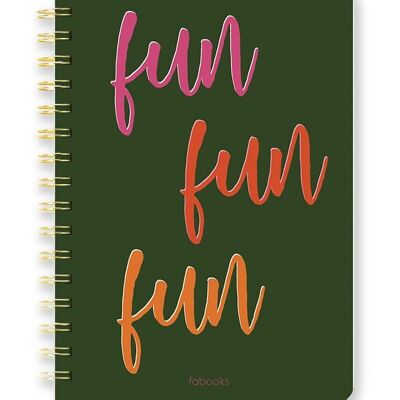 Fun Fun Fun Notizbuch – liniert, Hardcover, Spirale / SKU131