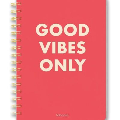 Good Vibes Only Notebook – A righe, Copertina rigida, Spirale / SKU168