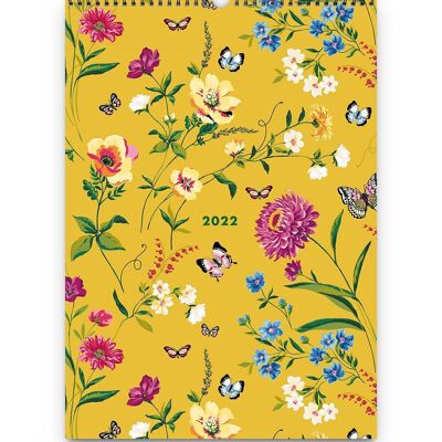 Calendrier mural floral 2022 mois à voir / SKU287