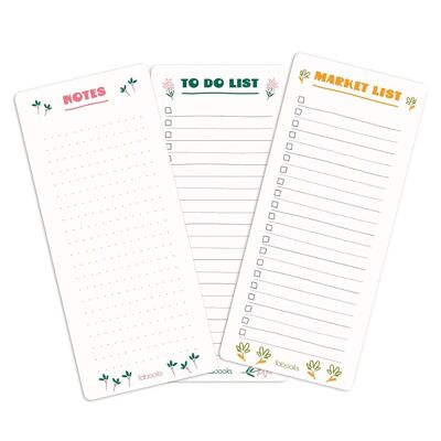 Mini Flowers Set Of 3 Notepads / SKU311