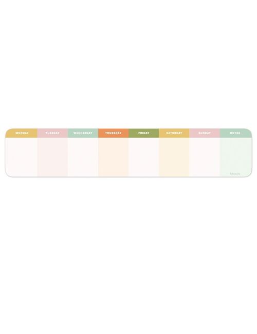 Colourful Weekly Undated Desktop Planner Notepad / SKU336