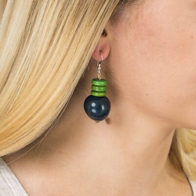 Rio Earrings - Denim Blue/Green