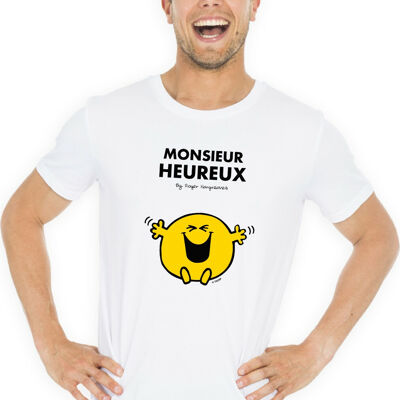 TSHIRT BLANC Monsieur heureux