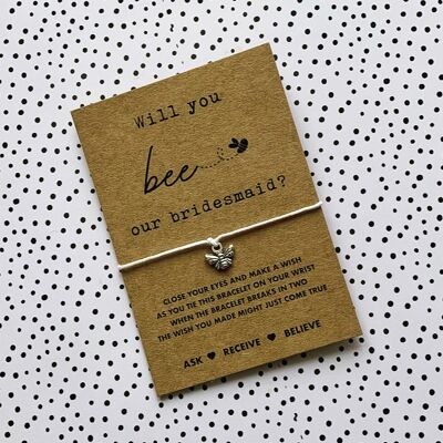Will you bee our Bridesmaid Wish String