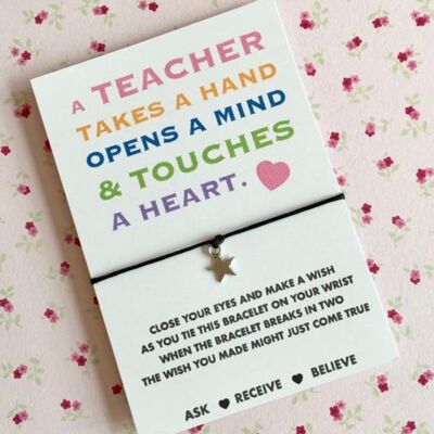 Teacher Wish String Bracelet