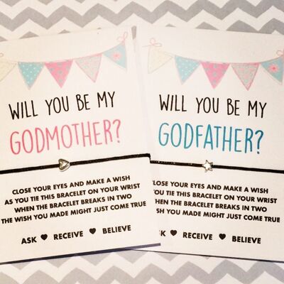 Will You Be My Godmother / Godfather Wish String