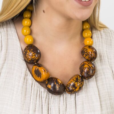 Organico Marble Necklace - Yellow