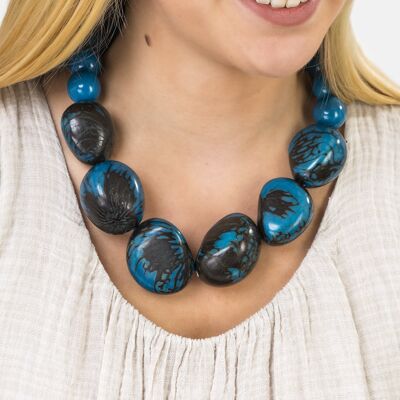 Organico Marble Necklace - Blue