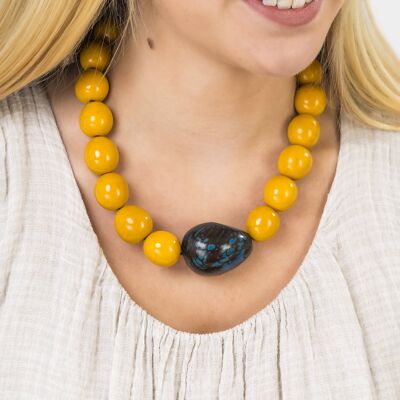 Lara Necklace - Yellow and Blue