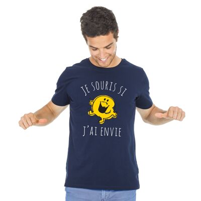 TSHIRT NAVY Sonrío si quiero - Hombre