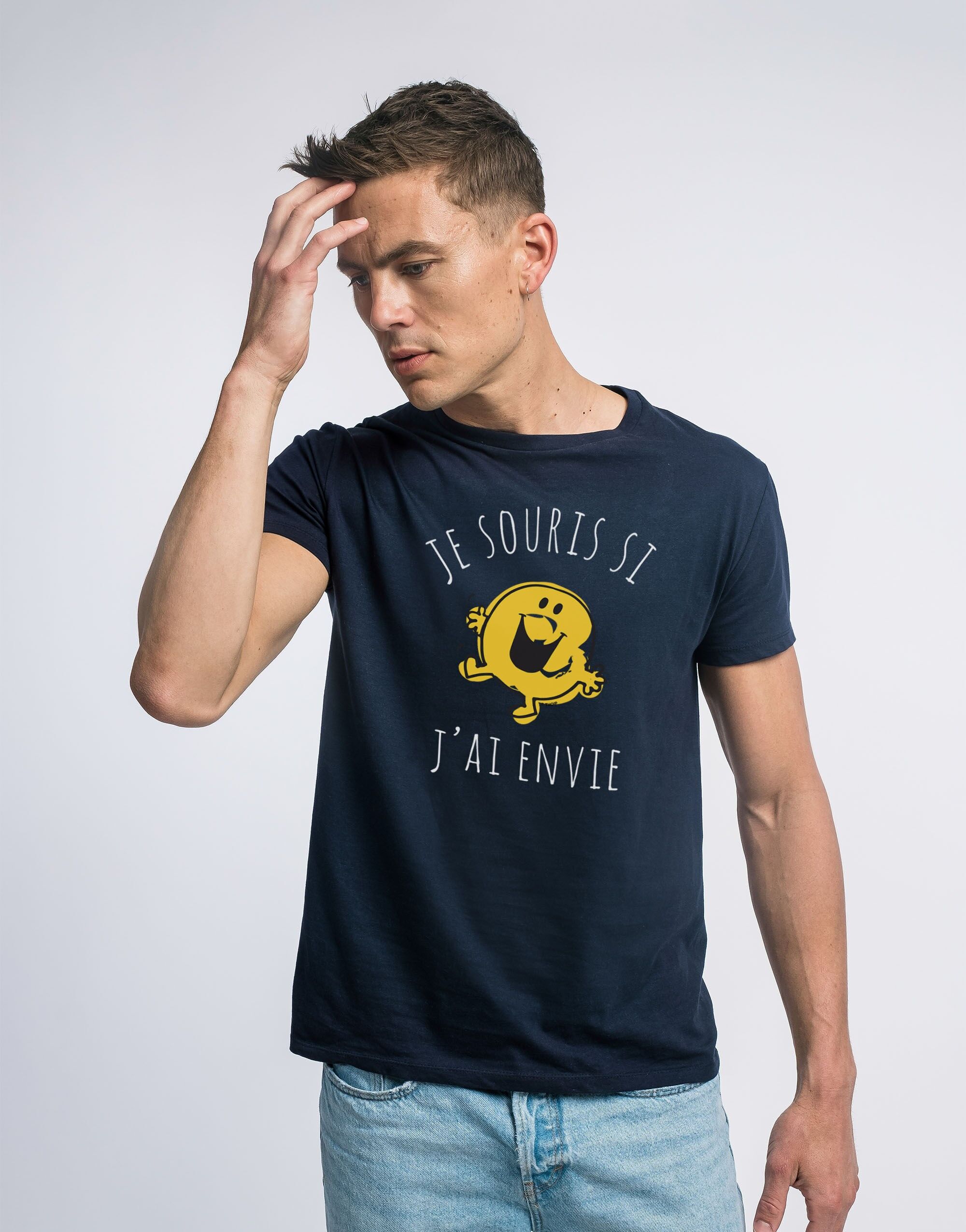 TSHIRT NAVY Sonrío si quiero - Hombre
