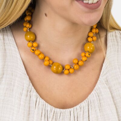 Feliz Necklace Short - Yellow