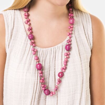 Feliz Necklace Long - Pink