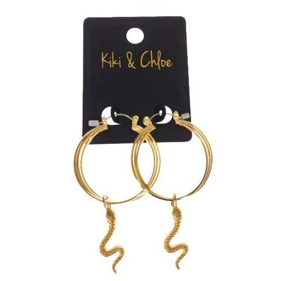 Snake Hoop Earrings