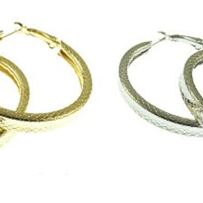 4cm Patterned Hoop Earrings