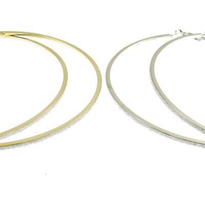 10cm Glitter Hoop Earrings