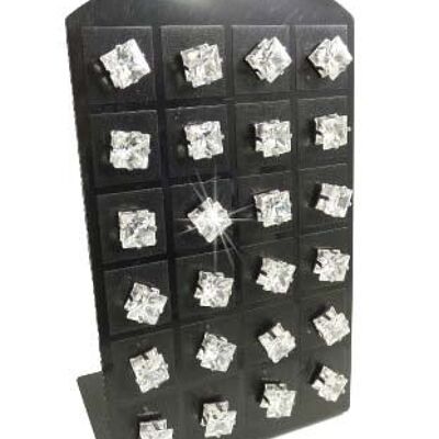 8mm Square Cubic Zirconia Earrings