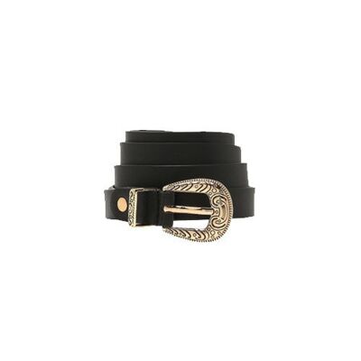Rounded Western Buckle Belt