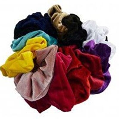 Large Velvet Scrunchies - Red