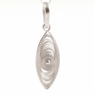 Pendentif ovale argent